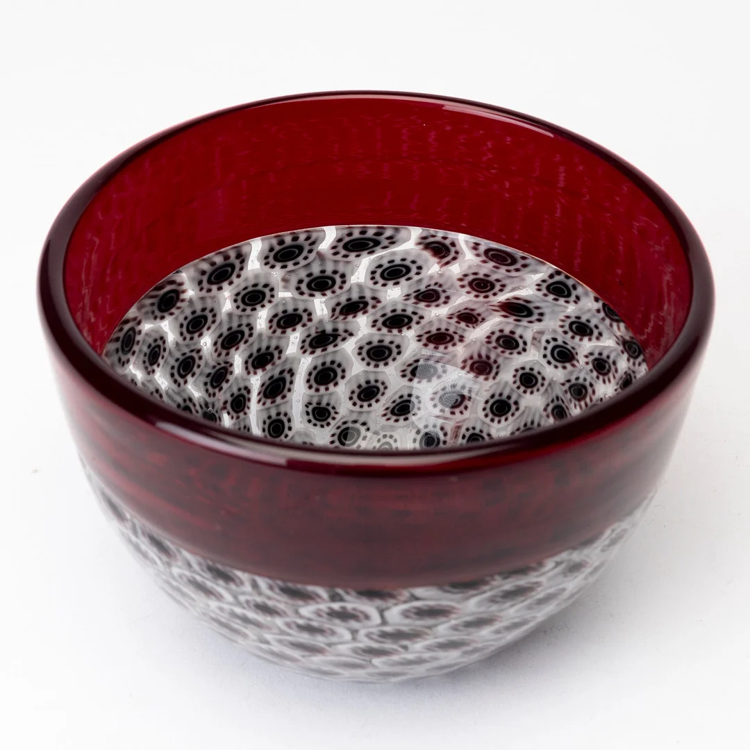 RICCARDO LICATA (1929-2014). Skål, glas murrina-teknik, osignerad, Venini, Murano, Itaien, 1950-tal. — Utility glass — Auktionshuset Kolonn