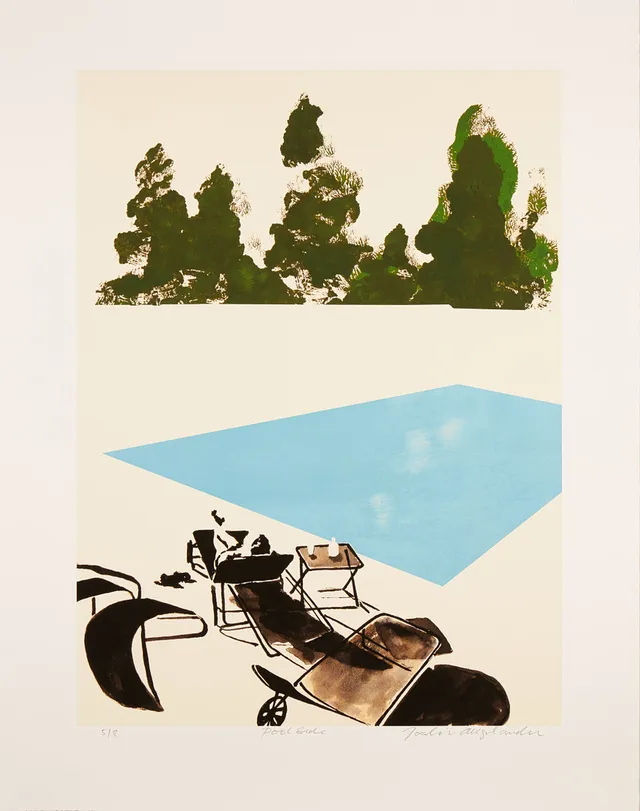 JOAKIM ALLGULANDER. "Pool side", signerad och numrerad 5/8, pigment print.