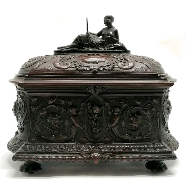 ELKINGTON & CO. NEO-CLASSICAL CIGAR BOX.