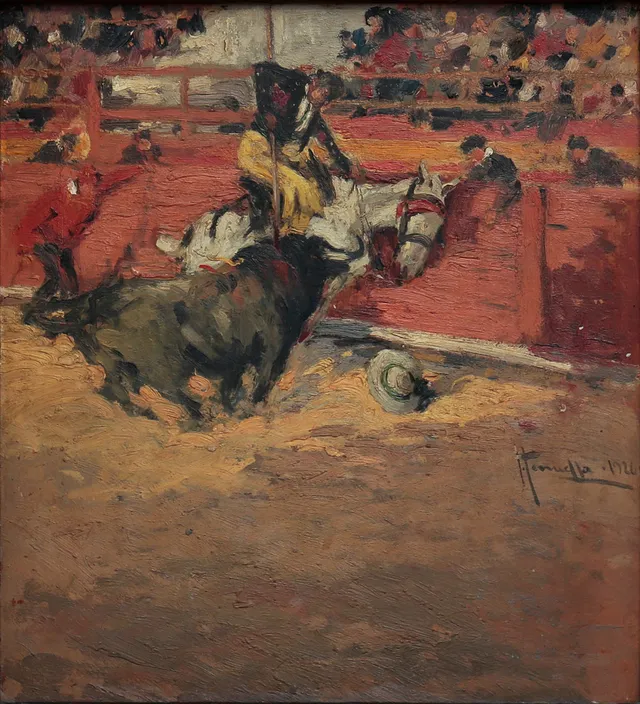 JOAQUIM TERRUELLA MATILLA. Bullfighting scene.