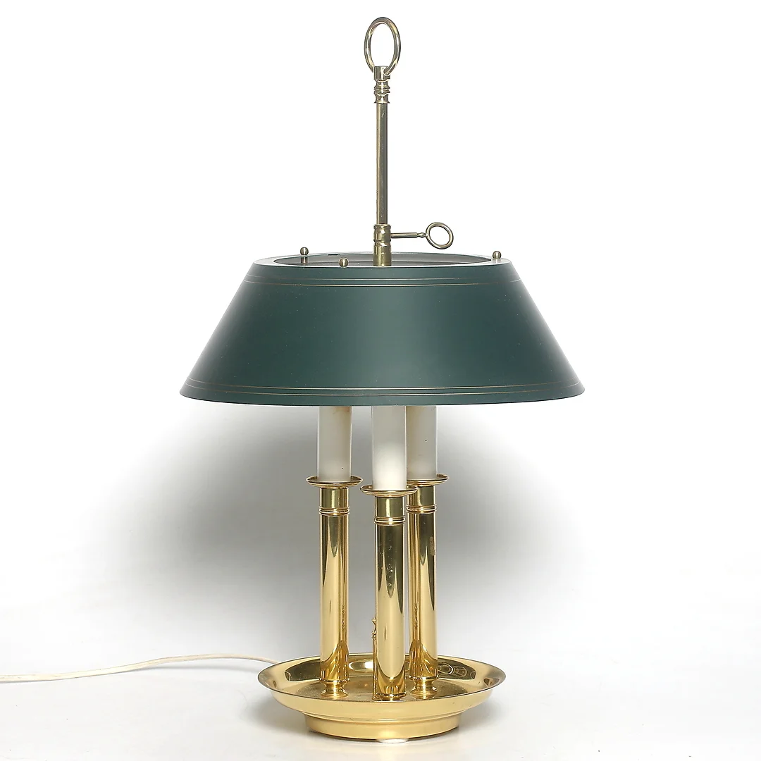 BORDSLAMPA, mässing, s.k "Bouilotte" Örsjö industri AB, 1900-talets senare hälft. — Table Lamps — Stadsauktion Sundsvall