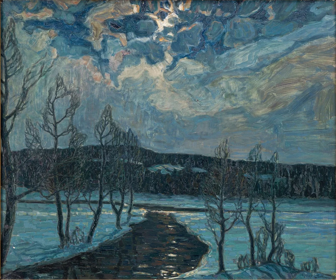 Hugo Carlberg, Landskap i blått. — Konst/Modern svensk konst — Bukowskis
