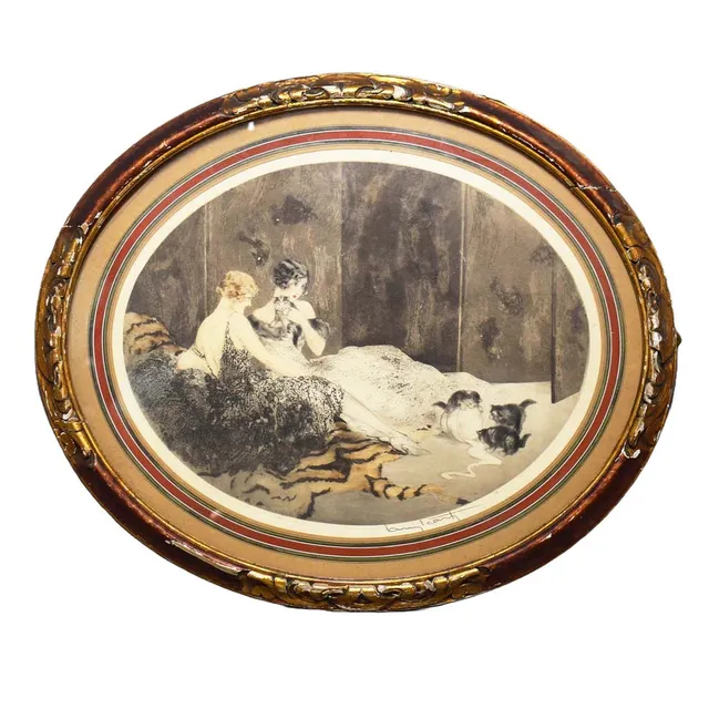LOUIS ICART (1888-1950). SPILLED MILK.