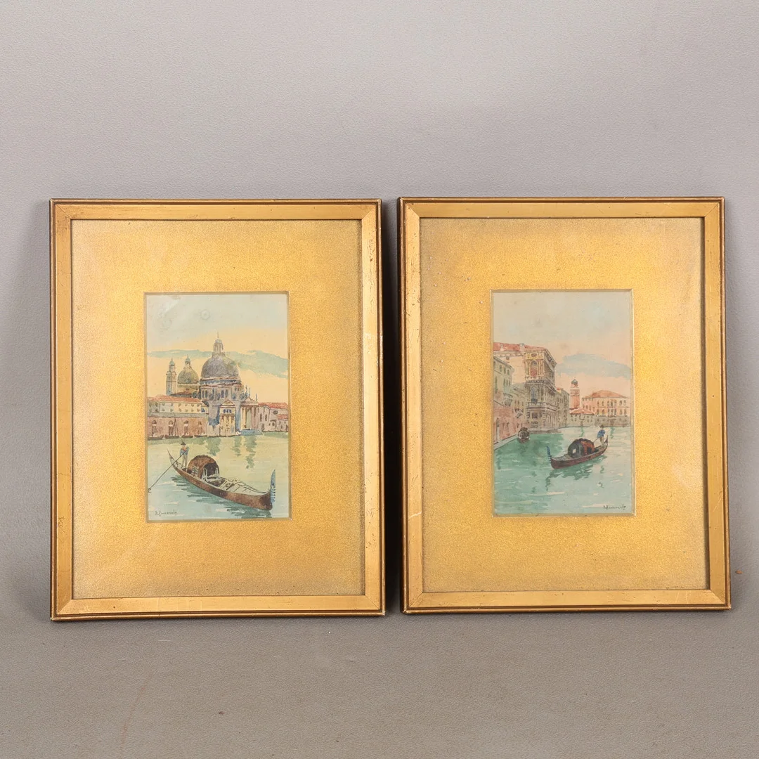 VENETIAN SCHOOL, A PAIR OF EARLY 20TH CENTURY WATERCOLOUR STUDIES (2). — Paintings — Bishop & Miller