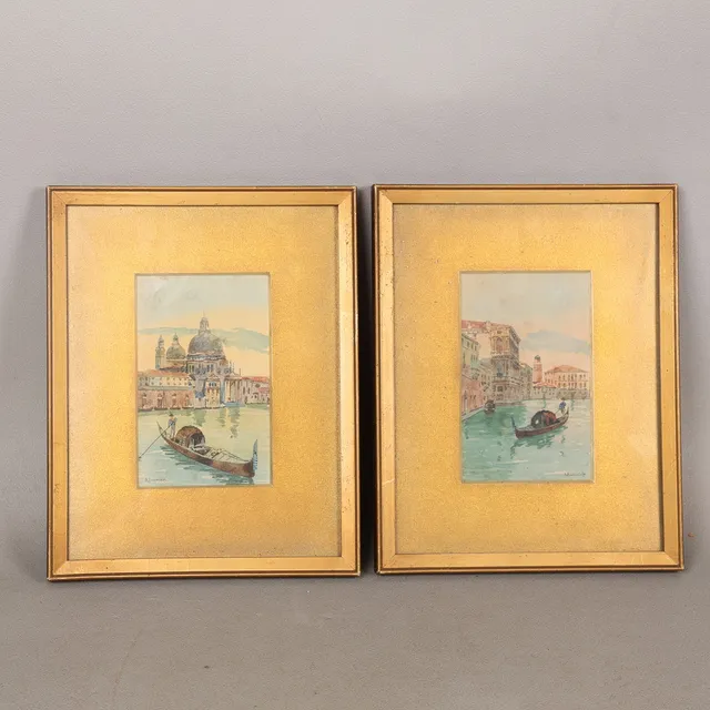 VENETIAN SCHOOL, A PAIR OF EARLY 20TH CENTURY WATERCOLOUR STUDIES (2).