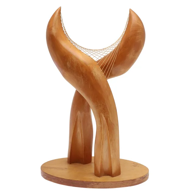 DANISH WOODEN SCULPTURE - SIGNED, POSSIBLY BY JORGEN HOVELSKOV.