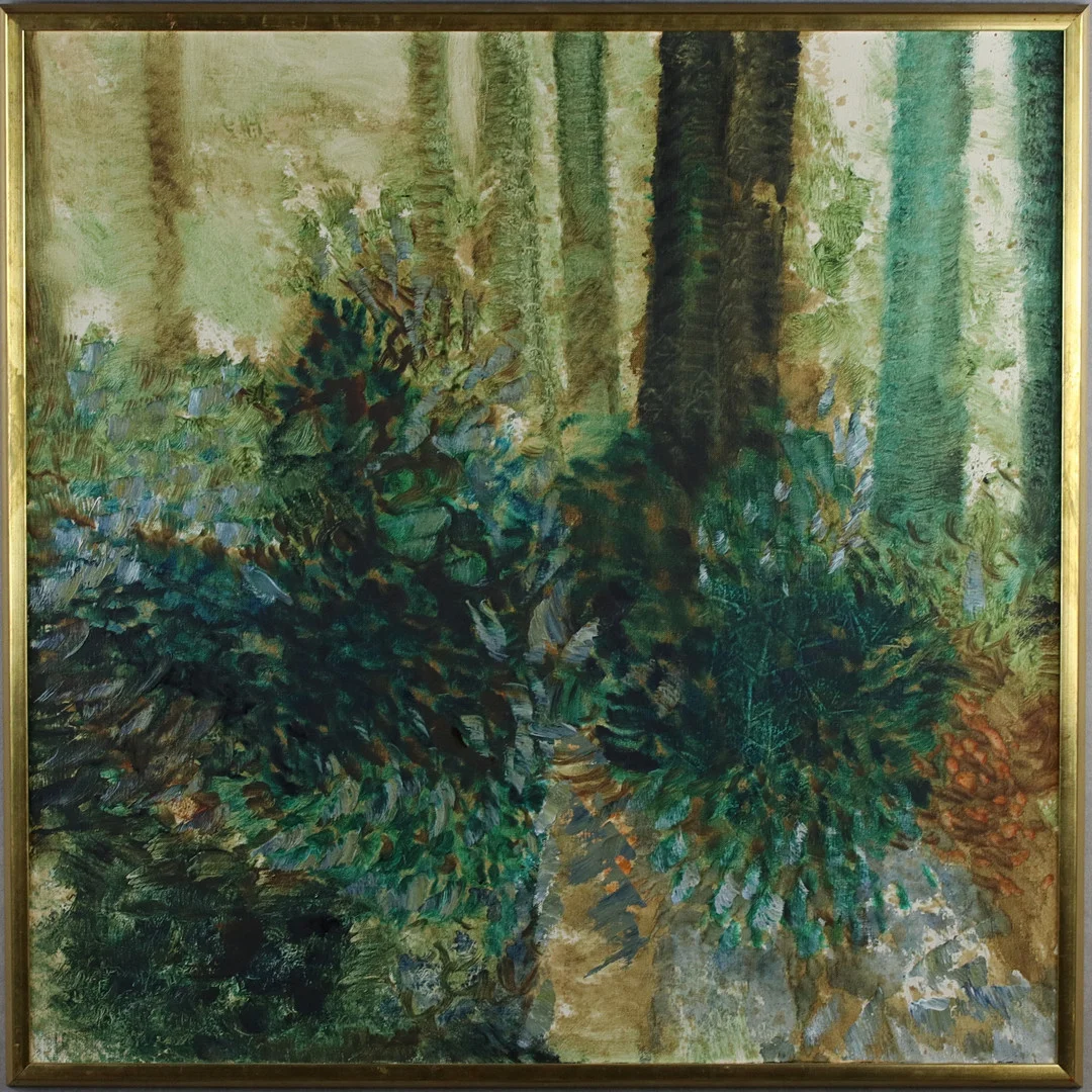 TORSTEN HULT. Olja på duk, "Skogsbacke", signerad á tergo. — Paintings — Höganäs Auktionsverk