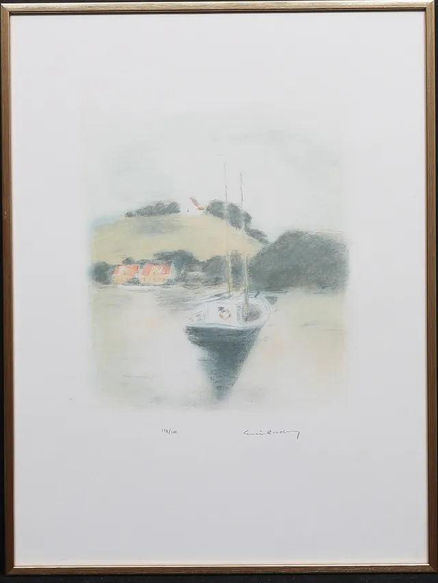 GUSTAV RUDBERG. Färglitografi, signerad och numrerad 102/110.