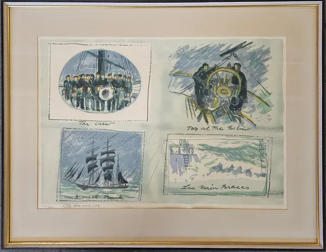 GÖSTA VERNER. Färglitografi, signerad.