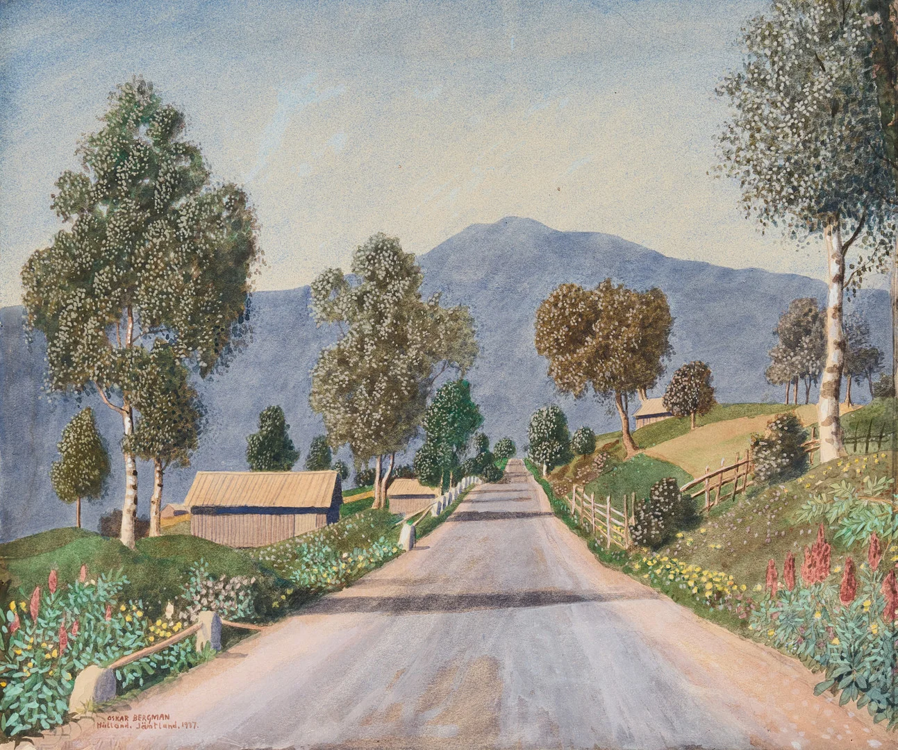 OSKAR BERGMAN. Motiv från Hålland, Jämtland. — Paintings — Stockholms Auktionsverk Fine Art