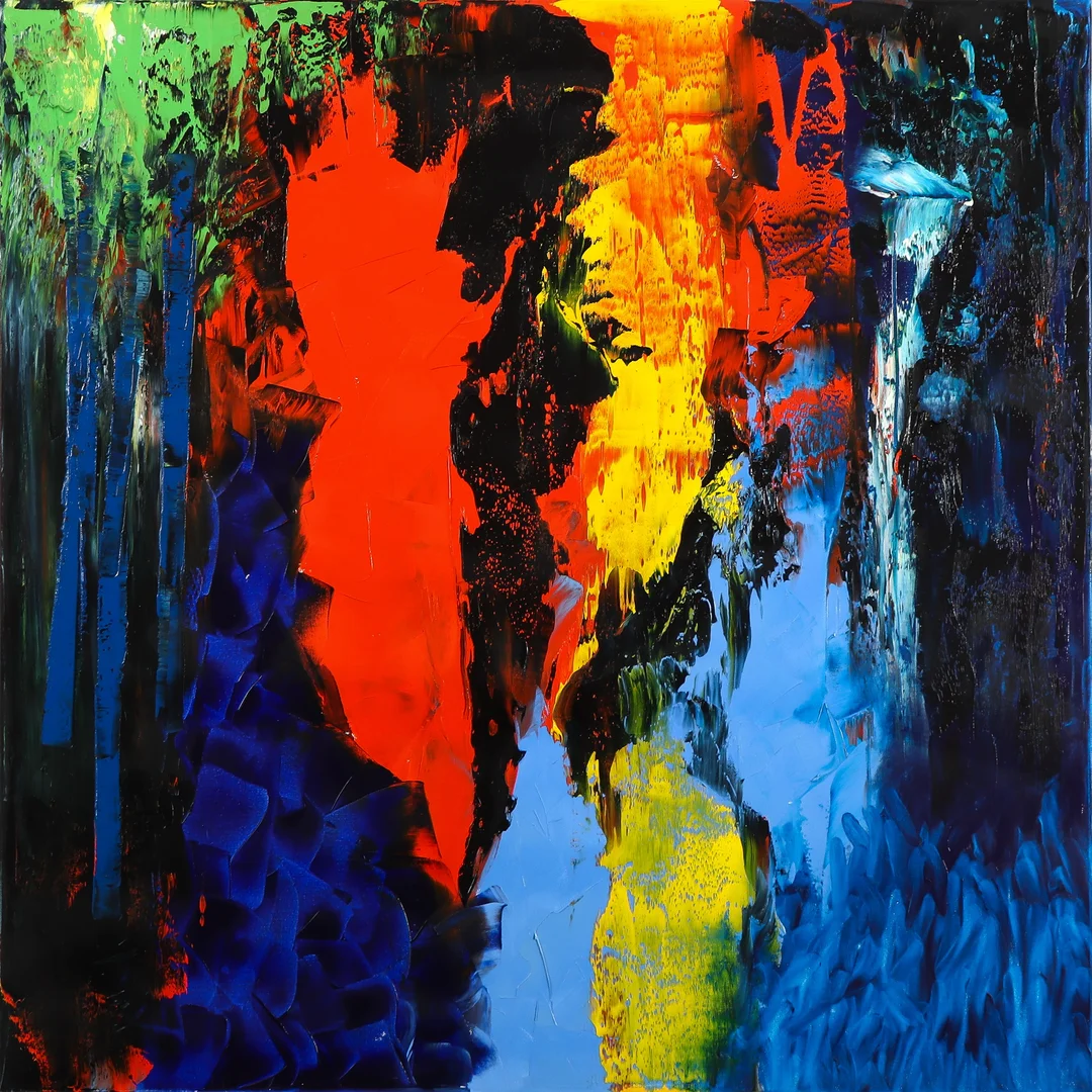 Franz Beckerlee. Abstract composition, acrylic on canvas — Paintings and sculptures/Modern pictorial arts — Lauritz