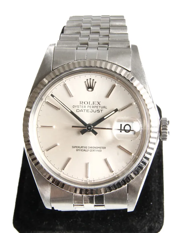 Rolex Oyster Perpetual Datejust. Men's steel wristwatch ref. 16014 from 1987.