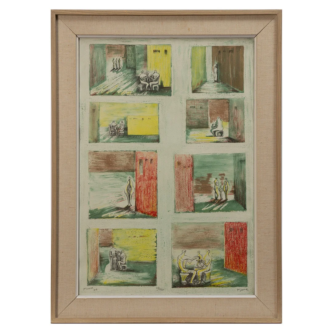 HENRY MOORE. litografi, numrerad 22/75, signerad samt daterad 49. — Engravings & Prints — Stockholms Auktionsverk Göteborg