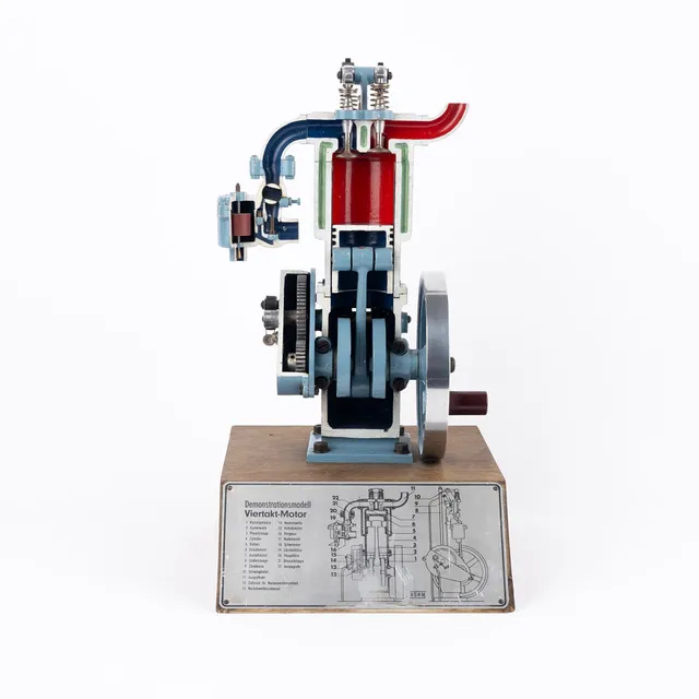 MOTORMODELL, Demostrationsmodell Viertakt-Motor, Höhm.