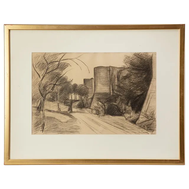 KARL NORDSTRÖM. Teckning, monogramsignerad.