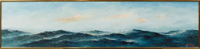 AXEL LIND. "Atlantsommar", olja på duk, signerad.