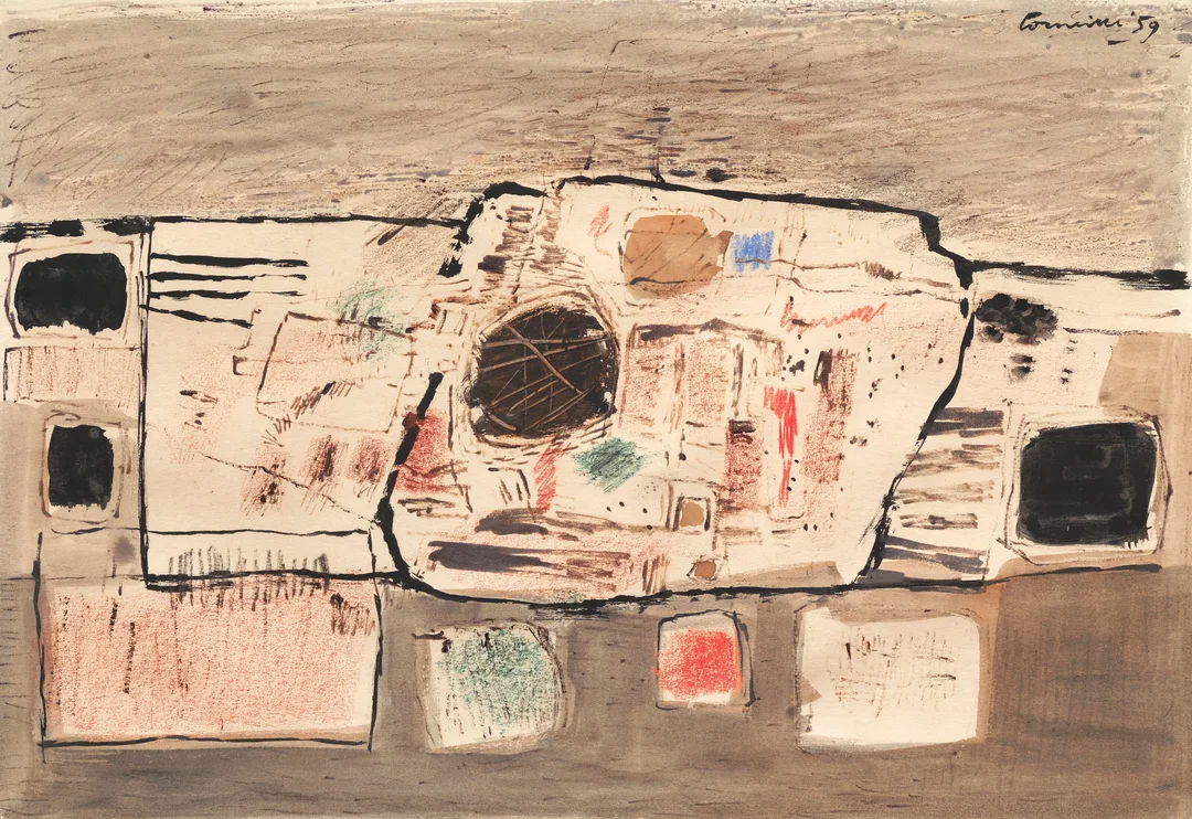 Corneille, Guillaume — Komposisjon, 1959 — Kunst/Øvrig billedkunst — Blomqvist