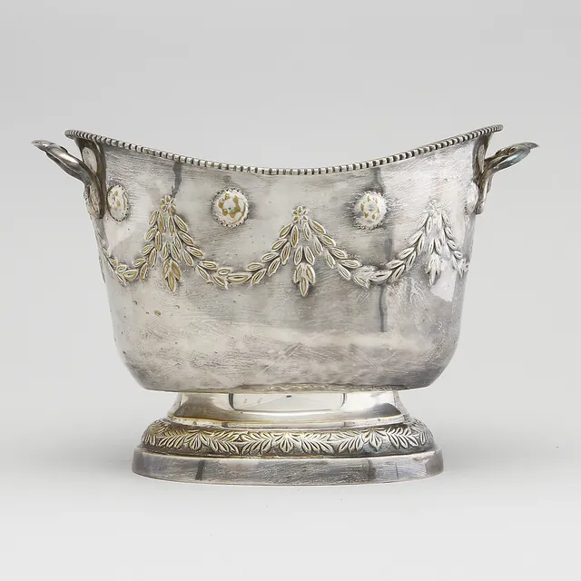 CHAMPAGNEKYLARE, nysilver, 1900-tal.