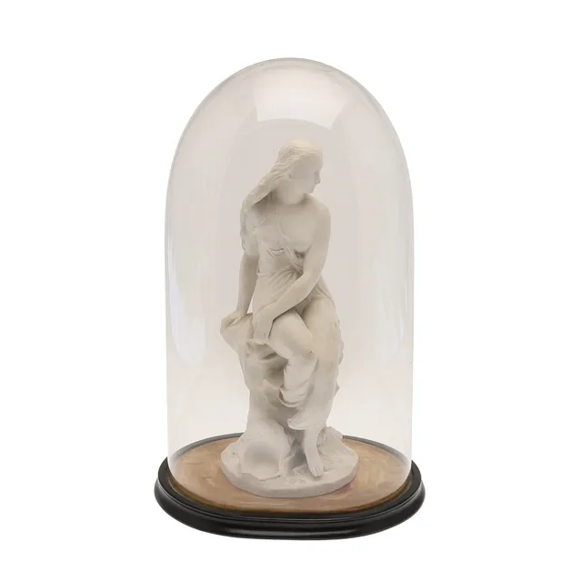 LARGE PARIAN FIGURE & GLASS DOME - 'MIRANDA'.