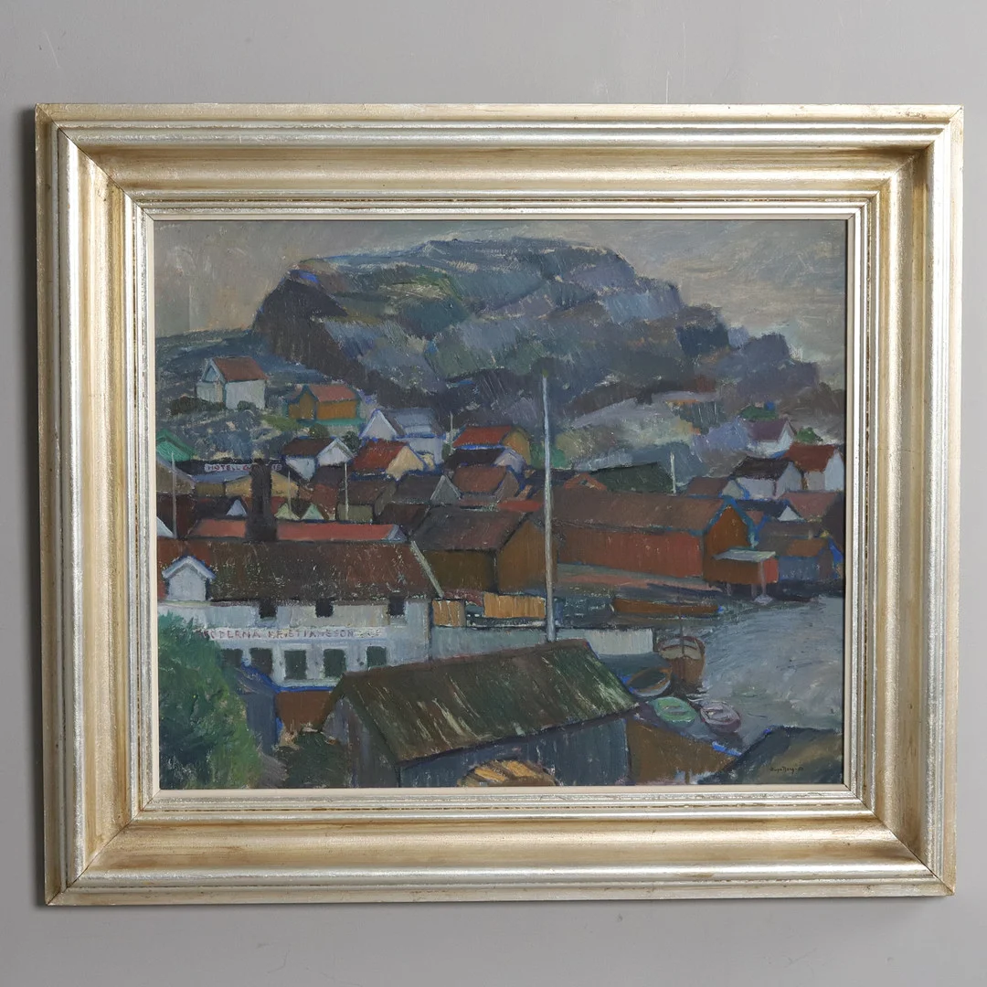 INGA BERG. OLJA PÅ DUK, "Skärgårdsmotiv", signerad och daterad 1950. — Paintings — Örebro Stadsauktioner