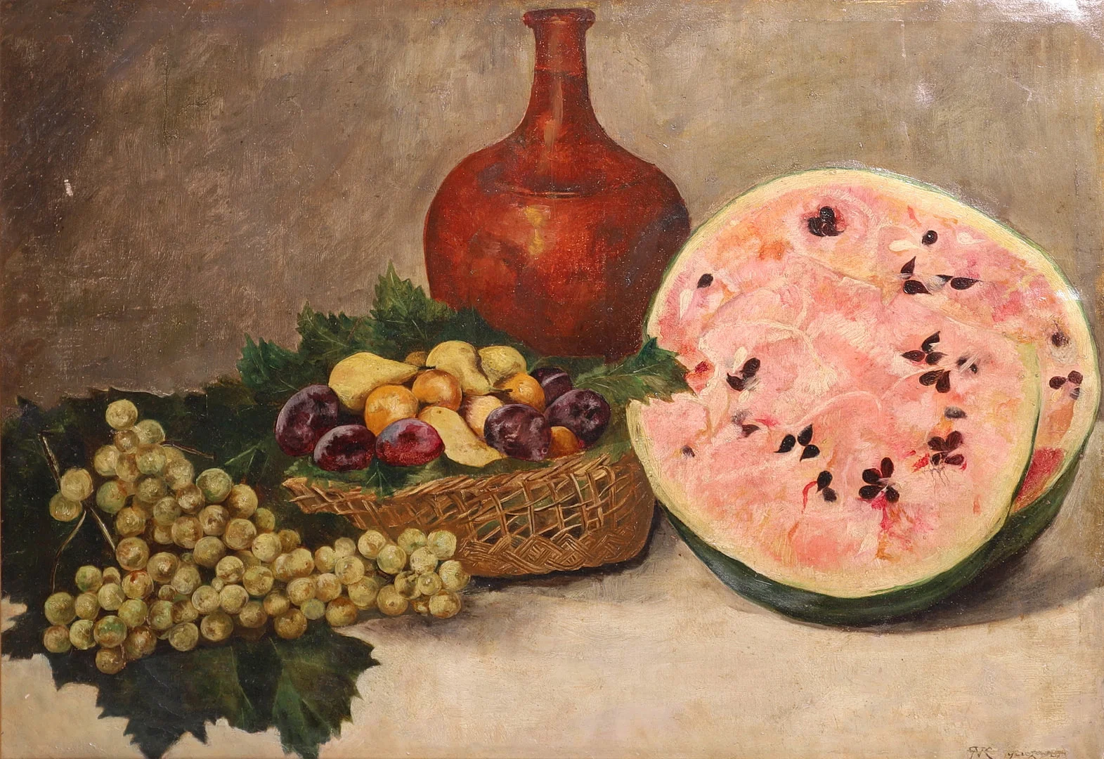 RICARDO VILLEGAS Y CORDERO. ATRIBUIDO. BODEGÓN. ÓLEO SOBRE LIENZO. ENMARCADO. — Paintings — Barcelona Auctions