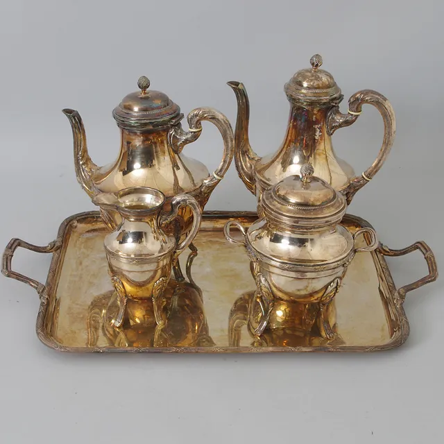 SERVERINGSSET, 5 delar, nysilver.
