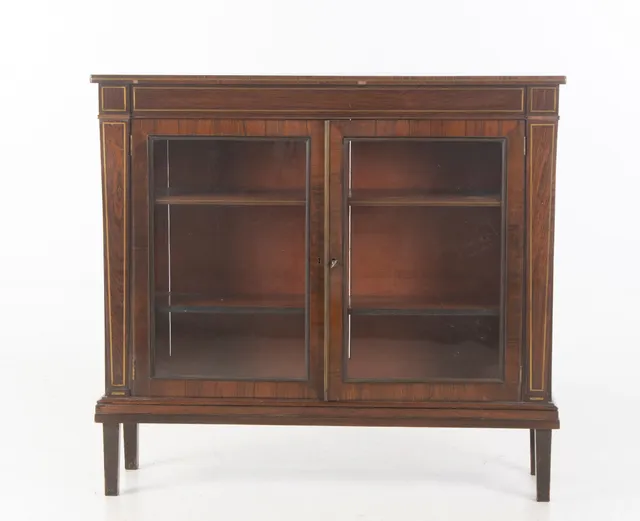 Older display cabinet with glass doors