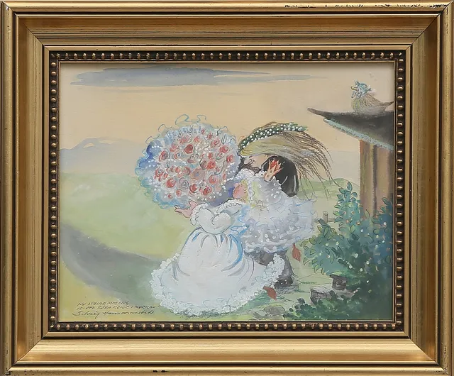 SOLVEIG HAMMARSTEDT. AKVARELL på papper, signerad, 1900-tal.
