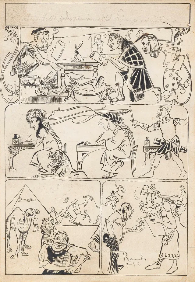 Axel Törneman, "SöndagsNisse under pharaoernas tid. Från en gamma egyptisk relief".