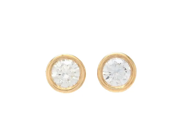 ENSTENSÖRHÄNGEN, 18K guld, briljantslipade diamanter ca 0,16 ctv, ca TW-W/VS, stift, vikt 1,6 g.