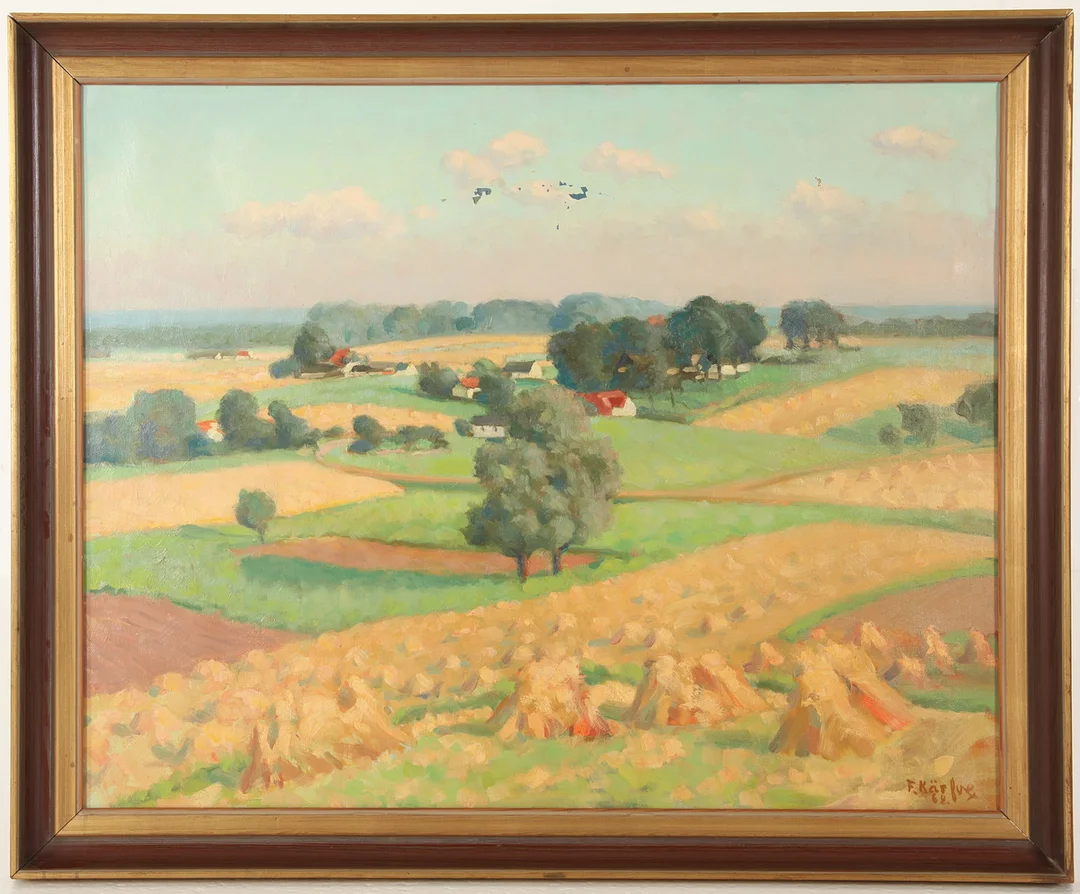FRITZ KÄRFVE. 1880-1967. Olja på duk, Skånemotiv, signerad. — Paintings — Auktionsverket Engelholm