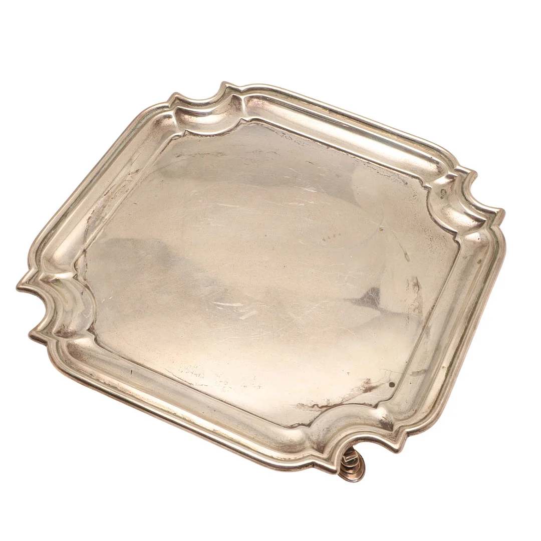 A GEORGE V SILVER SALVER. — Silver — Lawrences Auctioneers