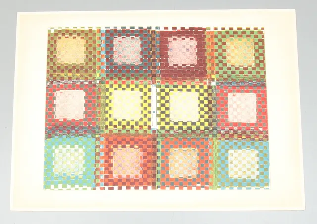 NALLE WERNER. Komposition, collage, signerad.