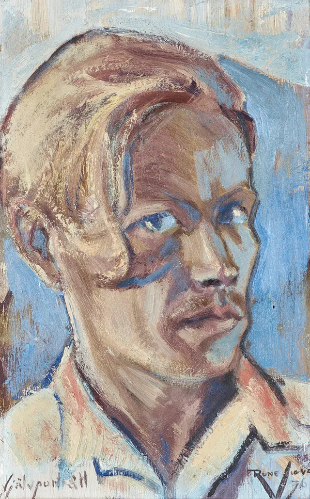 RUNE SIGVARD (1907-1943), "Självporträtt", signerat och daterat Rune Sigvard - 36, olja på pannå.