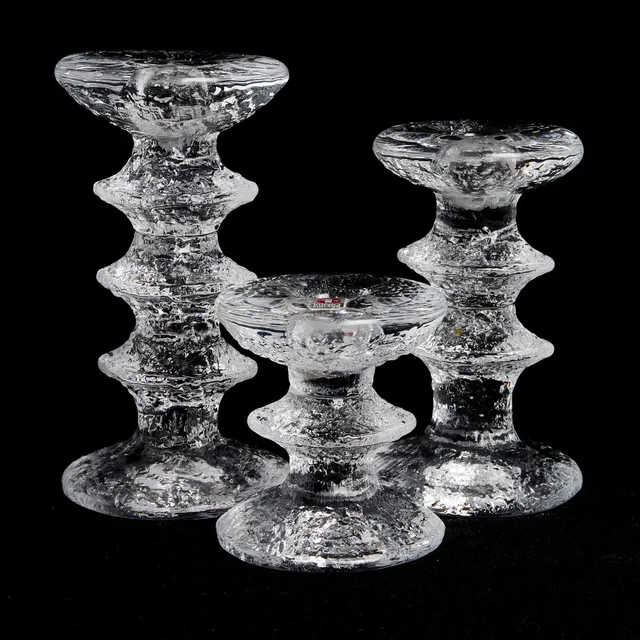 TIMO SARPANEVA. Ljusstakar, 3 st, "Festivo", Iittala, Finland.