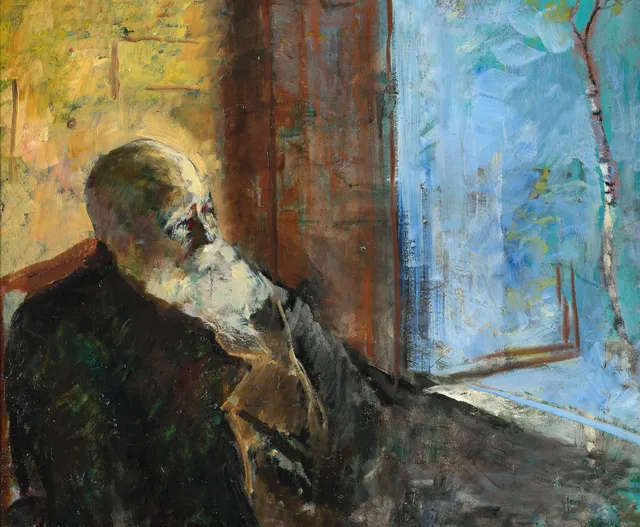Krohg, Christian — "Selvportrett ved vinduet" 1925