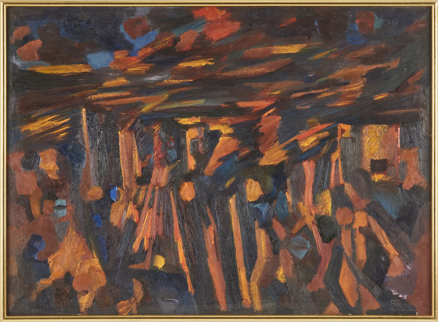 FRED ANDERSSON. "Grönan" oljemålning på duk, signerad. — Paintings — Stockholms Auktionsverk Magasin 5