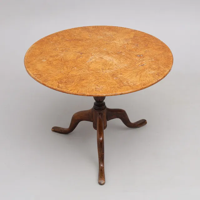 JACOB SJÖLIN. FÄLLBORD, SIGNERAT, ALROTSFANER OCH BONAD BJÖRK, 1800-TAL.