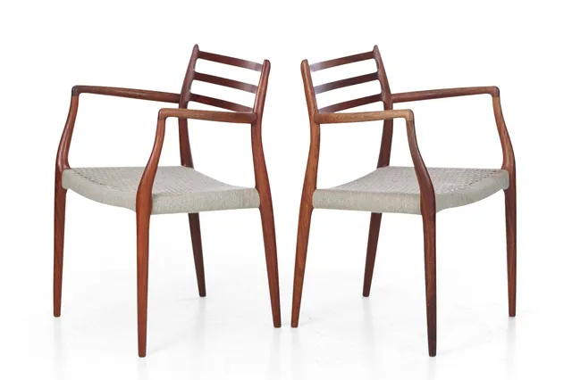 Niels O. Moller. A pair of rosewood armchairs, model '62' (2)
