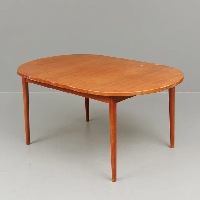 NILS JONSSON. matbord, 2 delar, teak, "Ove", Bra Bohag, Troeds, Bjärnum, 1960-tal.