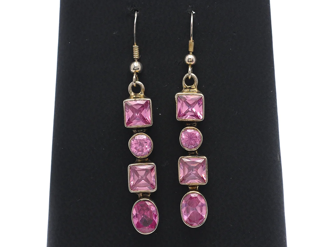 ÖRHÄNGEN, silver, cubic zirkonia, längd 3,5 cm, vikt 8,4 g, krok. — Smycken/Örhängen — Kaplans