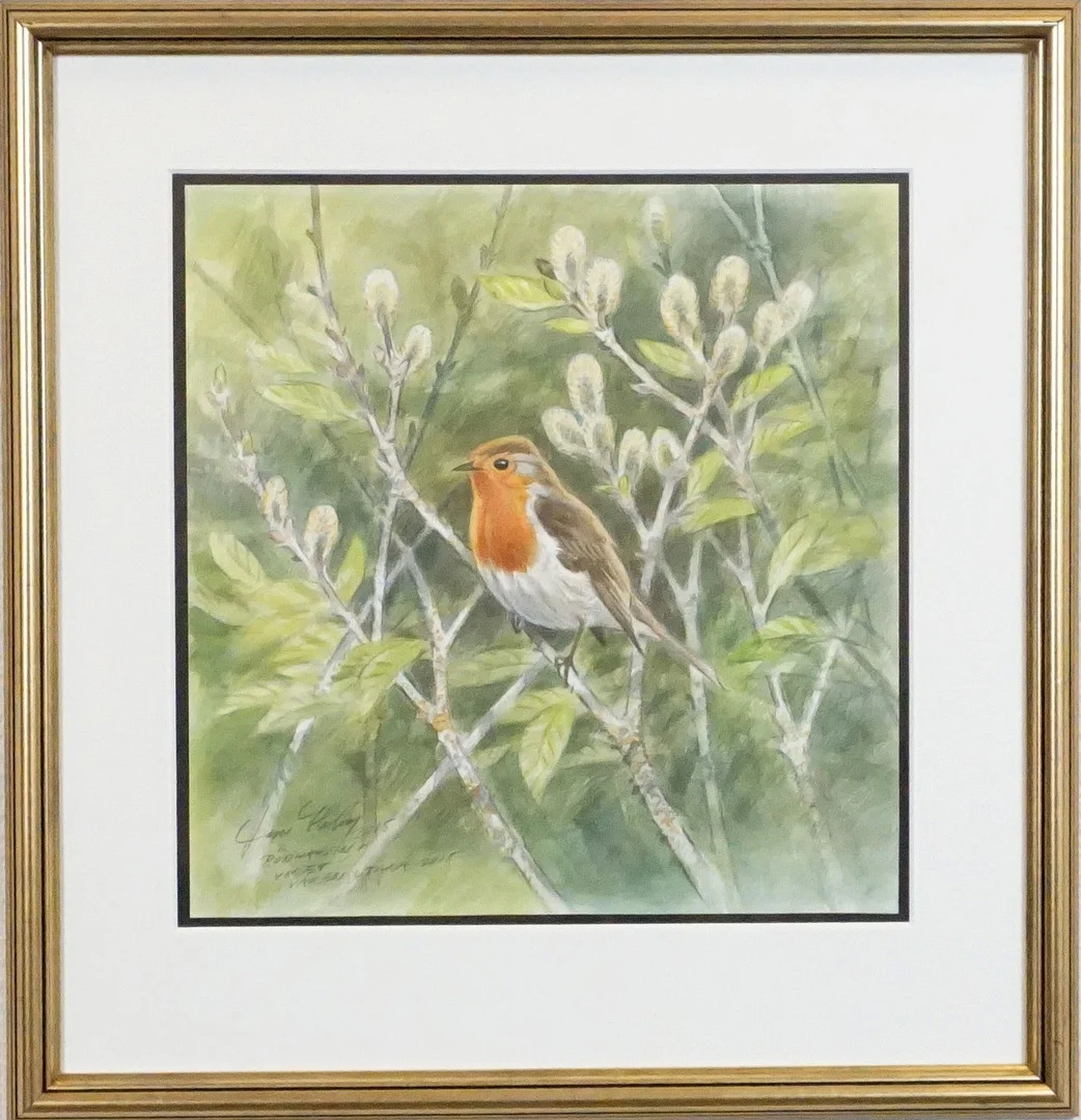 LARS HOLM (f. 1956), akvarell, Rödhake, signerad och daterad 2015. — Paintings — Roslagens Auktionsverk