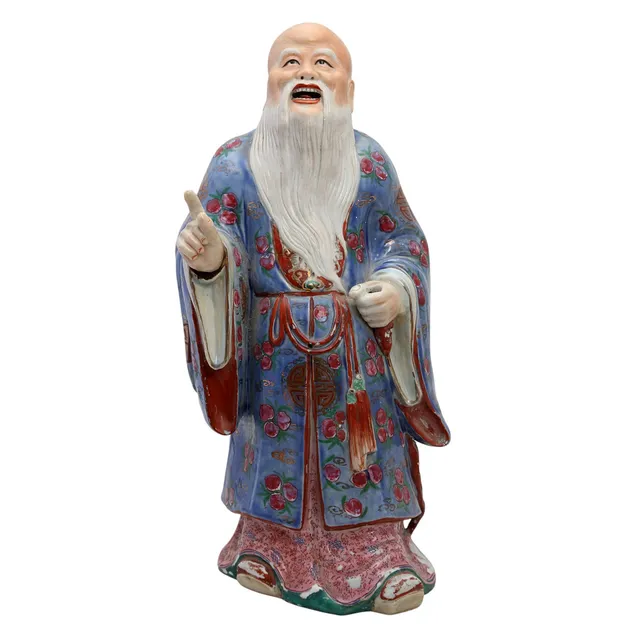 Chinese old man in porcelain, 20th Century.