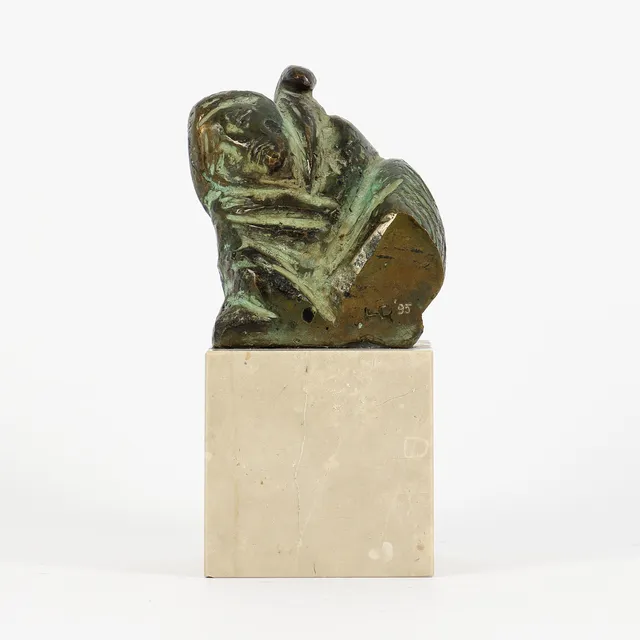HERMAN REIJERS. Skulptur, brons på marmorsockel, signerad¨HR 95.