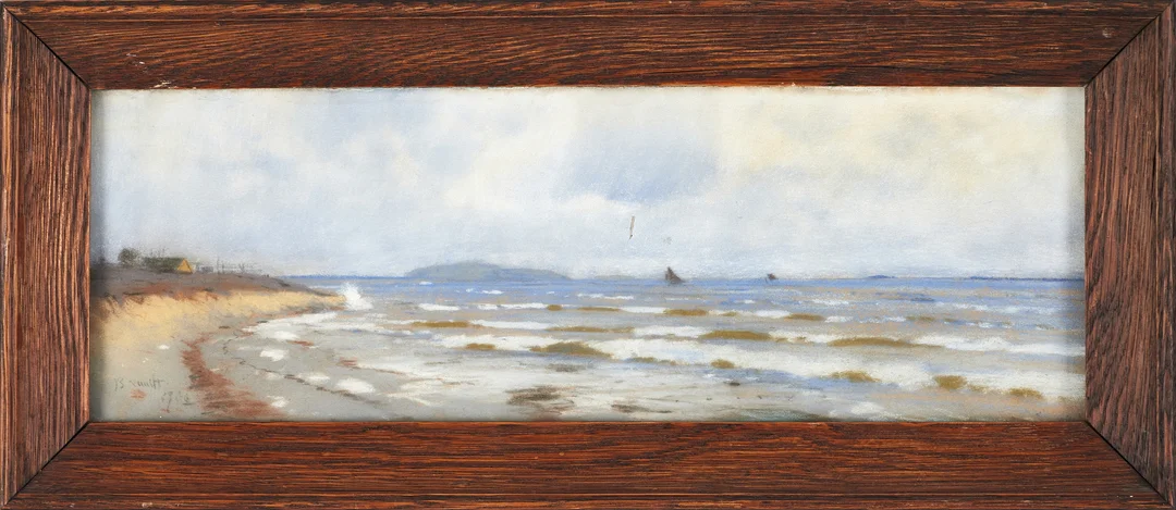 CARL BRANDT (1871-1930). Kustvy, signerad och daterad 1906, pastell. — Paintings — Crafoord Auktioner Stockholm