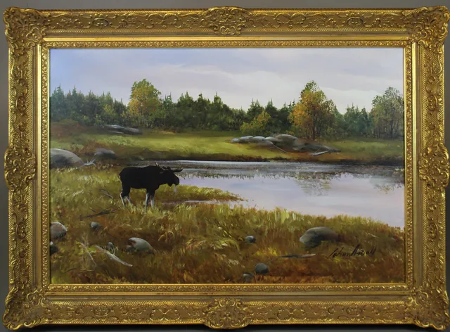 JOHAN ARVALL. OLJA PÅ DUK, signerad.