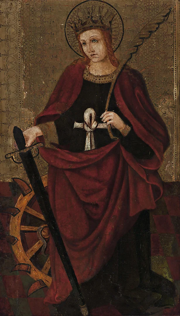 PROBABLY CATALAN SCHOOL, FIRST THIRD OF THE 16TH CENTURY. Saint Catherine of Alexandria. — Paintings — Balclis