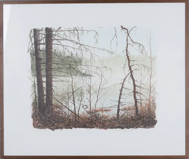 BJÖRN EKEGREN. Färglitografi, skog, signerad, daterad -82, numrerad 171/190.