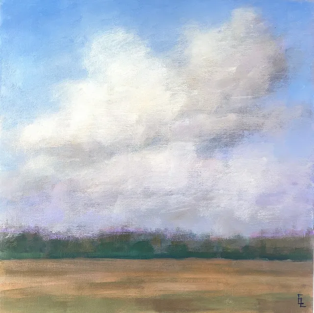 EVA LJUNGDAHL. Olja på duk, "Landskap 1", monogramsignerad.