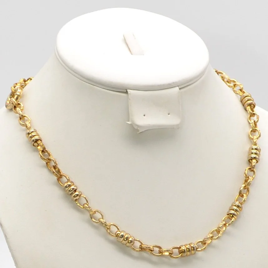 VINTAGE MODESCHMUCK, GLIEDERCOLLIER, FANTASIEKETTE, VERGOLDET, SPÄTES 20. JAHRHUNDERT. — Necklace — Kunst- und Auktionshaus Kleinhenz